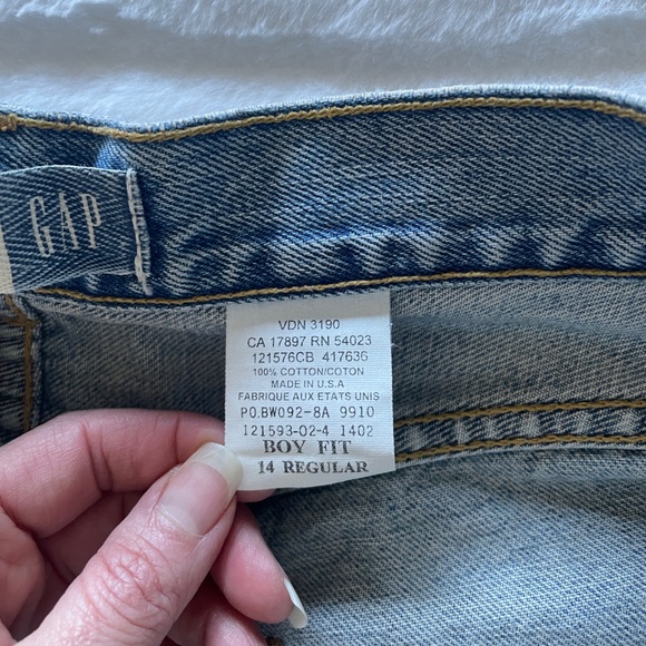 GAP Boy fit women's jeans, 100% cotton (no stretch) size 14 regular - Picture 6 of 10